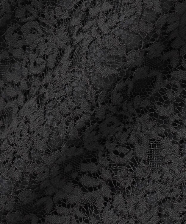 自由区 L 【セットアップ対応・洗える】フルールスカラレース スカート ブラック