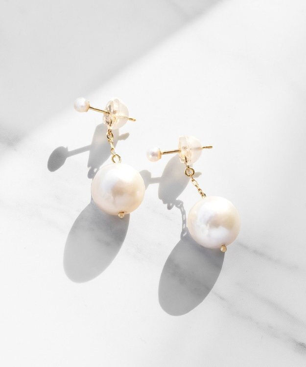 TOCCA 【WEB限定】RHYTHM OF PEARL PIERCED EARRINGS K10 淡水パールピアス ゴールド系