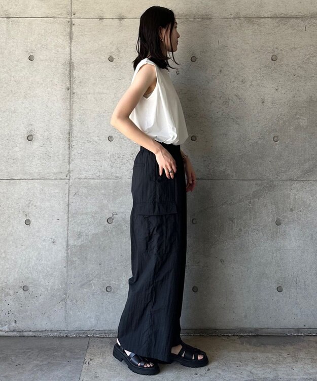 UNFILO 冷感UVケアノースリカットソー ホワイト系