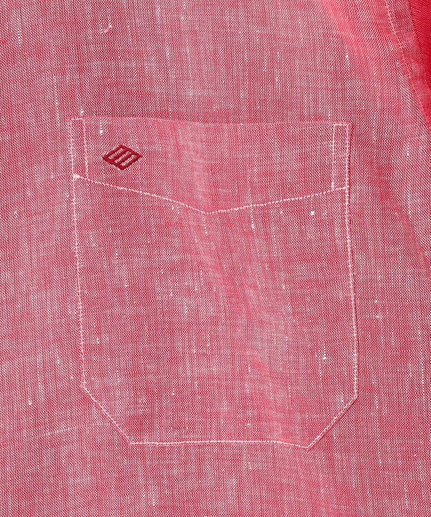 JOSEPH ABBOUD 【麻100％・軽い・涼しい】モイスチャーリネン シャツ レッド系