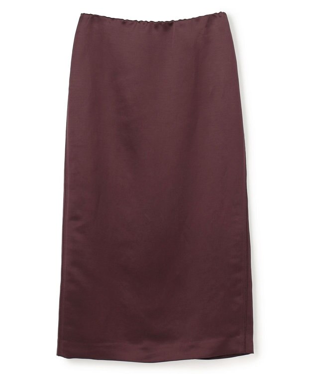 BEIGE， CASSITER / リネンブレンド サテンスカート Bordeaux