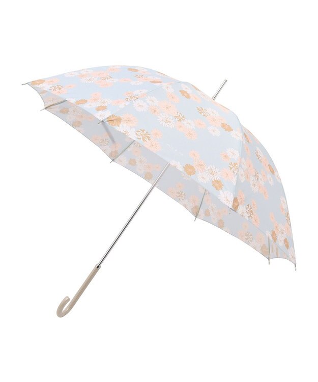 MOONBAT PAUL&JOE ACCESSOIRES(ポール＆ジョー アクセソワ) 長傘 総柄クリザンテーム ライトグレー