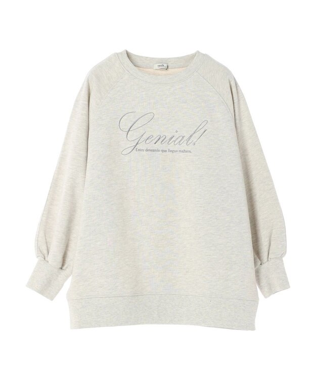 earth music&ecology 裏毛ロゴチュニック Oatmeal