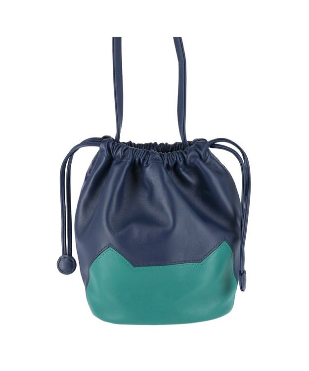 tsumori chisato CARRY スカラップししゅう ショルダーバッグ ミニバッグ 猫モチーフ ネイビー