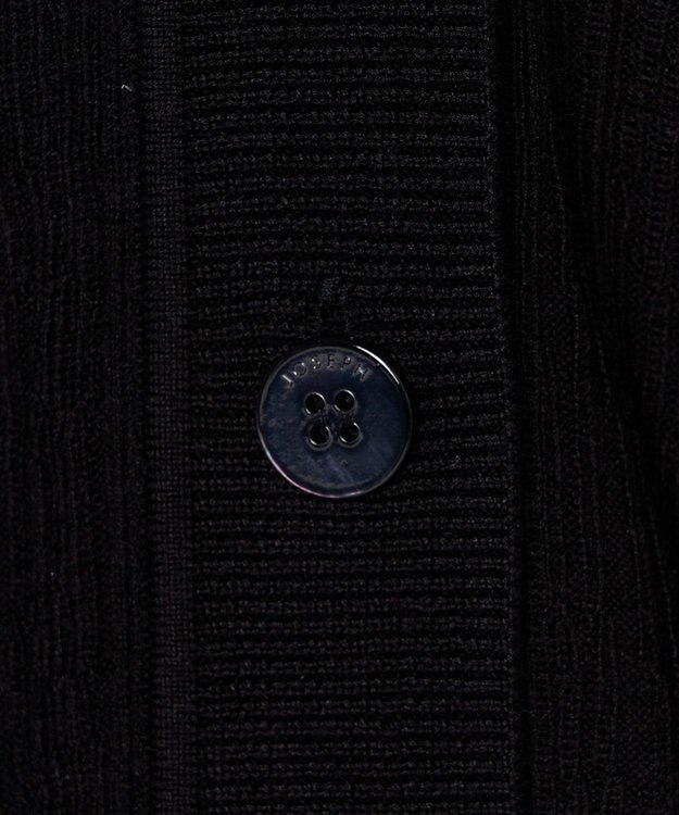 JOSEPH クリンクルリブ　カーディガン Black