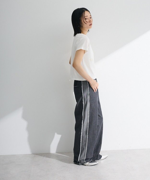 Green Parks ・ｓｗｉｎｇ　ｂｙ　パールリボンモチーフＴＥＥ Off White