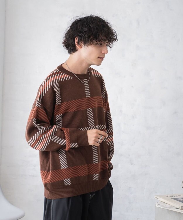 WEGO ルーズフィット総柄プルオーバー 柄4