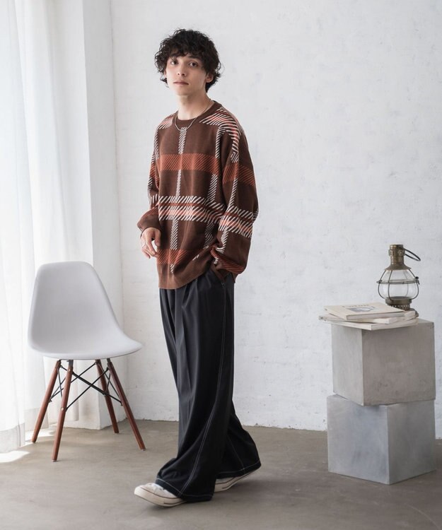 WEGO ルーズフィット総柄プルオーバー 柄4