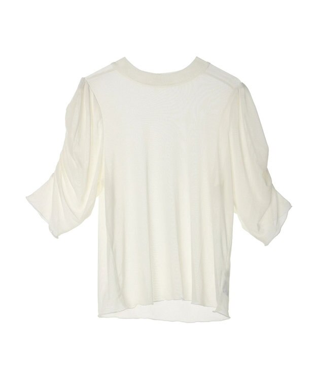 earth music&ecology ５分袖シアーインナー White