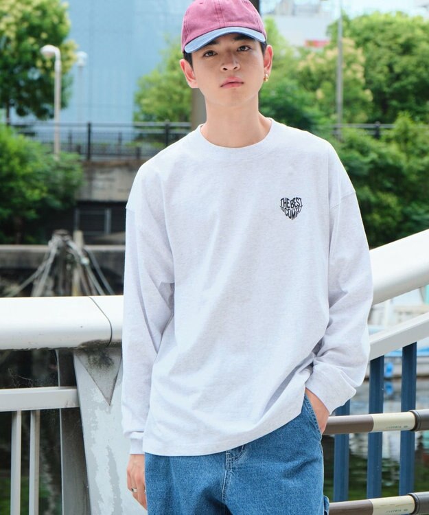 WEGO 【ユニセックス着用ITEM】ガールフレンドグラフィックBIGロンT（LS） ライトグレー