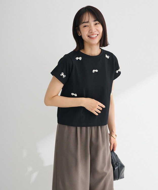 Green Parks ・ｓｗｉｎｇ　ｂｙ　パールリボンモチーフＴＥＥ Black