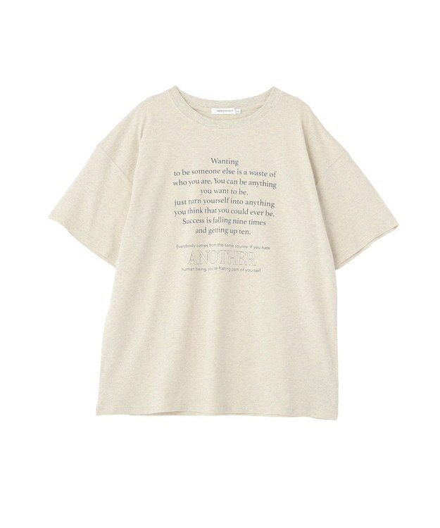 AMERICAN HOLIC メッセージロゴＴシャツ Oatmeal