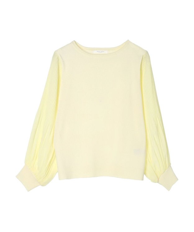 Green Parks プリーツ袖ニットプルオーバー Yellow