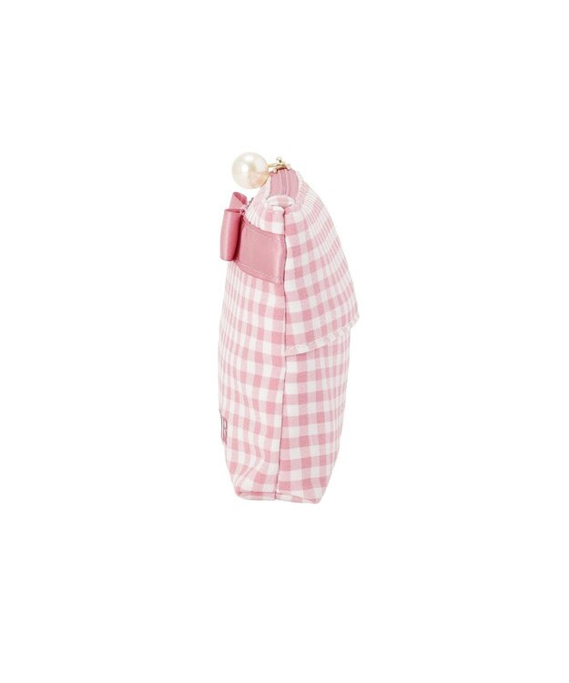 Maison de FLEUR ギンガムチェックスクエアポーチ Pink