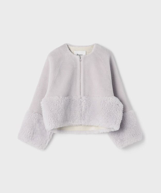 GRACE CONTINENTAL ウールボアジャケット サックス