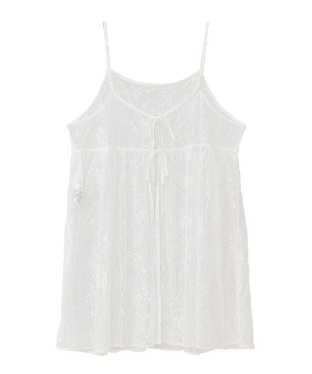 Green Parks 前後２ＷＡＹレーススパンコールビスチェ Off White