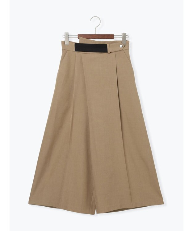 Te chichi アシメクロップドパンツ ブラウン