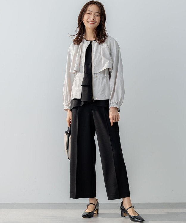 組曲 【WEB限定】ジョーゼットジャージーワイド パンツ ブラック系