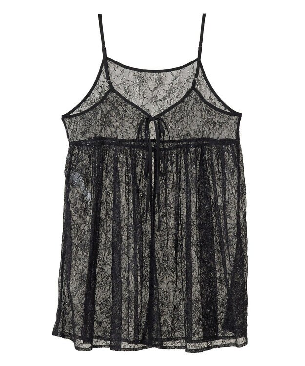 Green Parks 前後２ＷＡＹレーススパンコールビスチェ Black