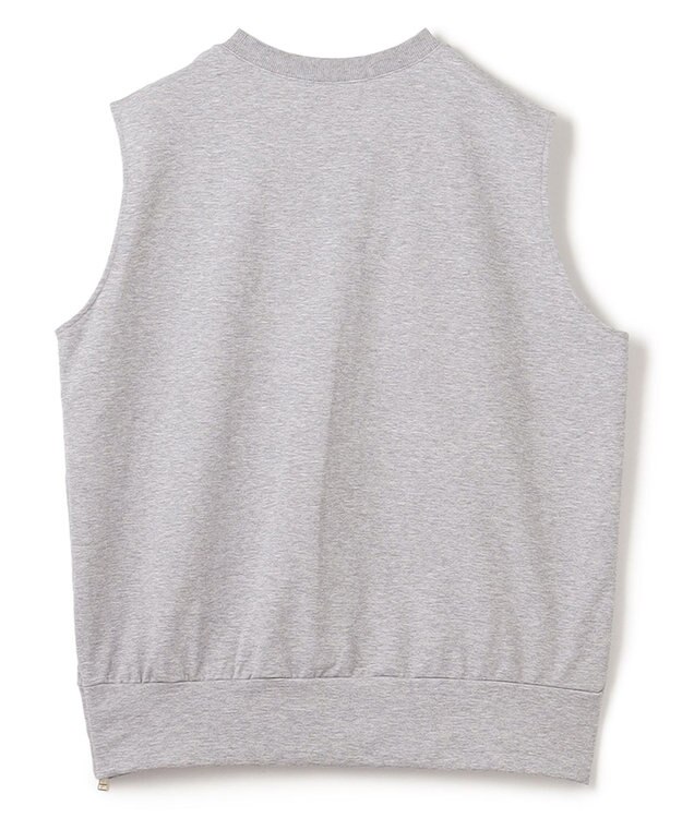 UNFILO スウェットサイドZIPベスト ライトグレー