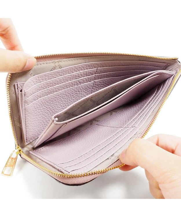 PELLE BORSA L字ファスナー長財布 Reinette Goods レネットグッズ 47184785 ライラック
