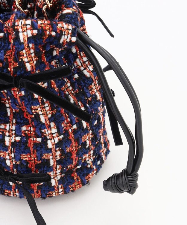 組曲 ツイードMINIドロスト バッグ ネイビー系7