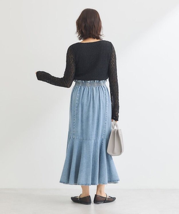 Green Parks ・ＥＬＥＮＣＡＲＥ　ＤＵＥ　デニムマーメイドスカート Light Indigo