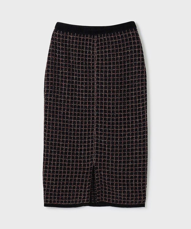 GRACE CONTINENTAL ツイードニットスカート ブラック