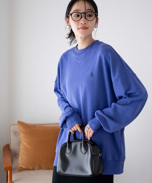 WEGO U.S. POLO ASSN.|別注ワンポイントスウェットプルオーバー パープル