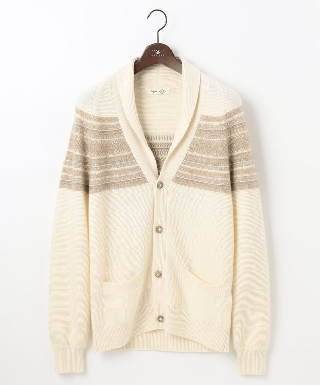 JOSEPH ABBOUD MOUNTAIN 【SPACE／UNISEX】ピュアカシミアアンダイド カーディガン アイボリー系7