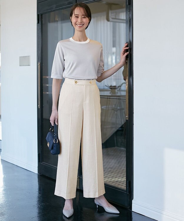 自由区 L 【セット可】ラミーブッチャー パンツ アイボリー系