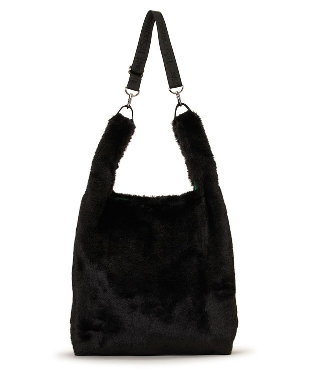 LeSportsac FUR SHOULDER TOTE/ブラックフラッフィーファー ブラックフラッフィーファー