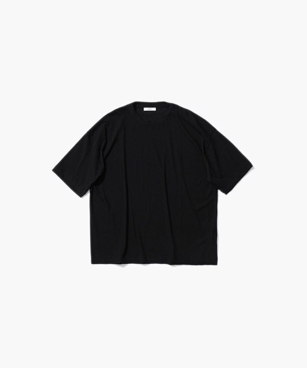 ATON 50/- ORGANIC FRESCA | オーバーサイズＴシャツ BLACK