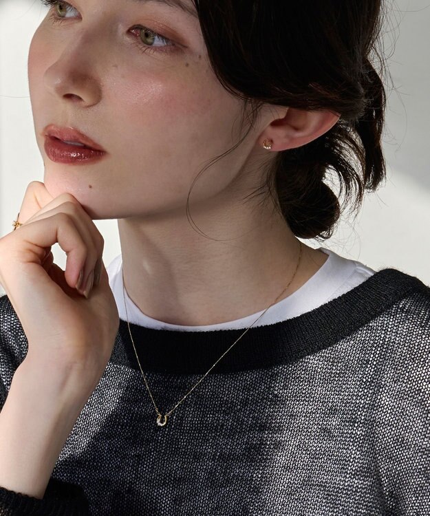 Phoebe 【金属アレルギー対応】ラッキーホースシューネックレス ゴールド