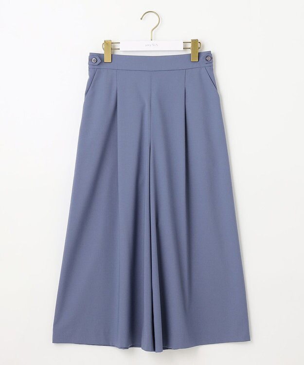 ANY SIS 【洗える】エアリーワイド クロップド パンツ ダルブルー