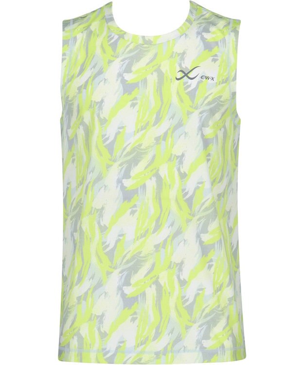 CW-X 【MEN】 CW-X トップス 【薄軽ランニングシャツ】 ノースリーブ タンクトップ Ｕネック 吸汗速乾性(本体) メンズ DLO150 /ワコール グリーン