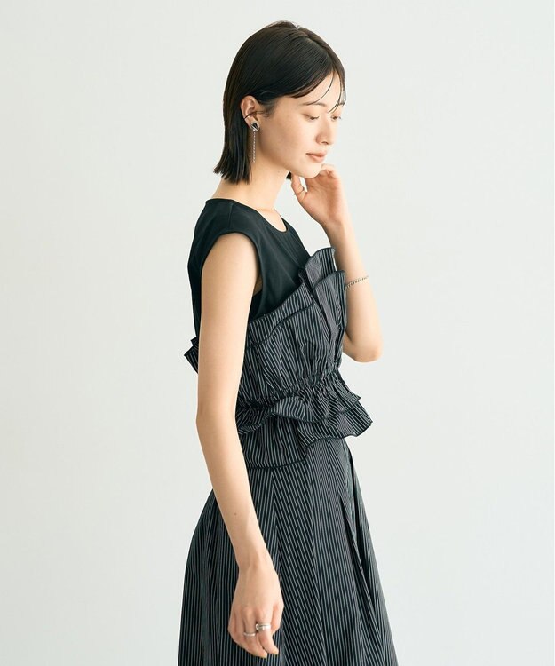 YECCA VECCA ビスチェドッキングブラウス Dot