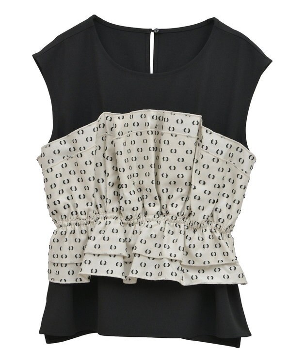 YECCA VECCA ビスチェドッキングブラウス Dot