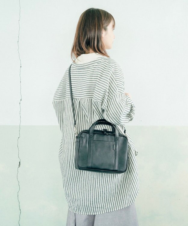 YUSHI 【本革/2way】NUANCE - BOSTON SHOULDER 本革 ボストンショルダー ブラック