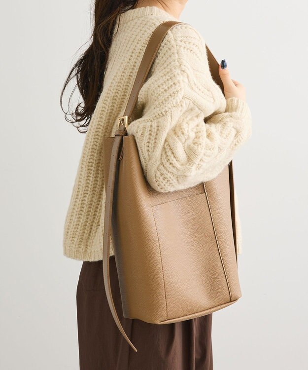 Green Parks ＫＯＳＳＯＲＥＣＯ軽量合皮ポーチ付ショルダー Beige