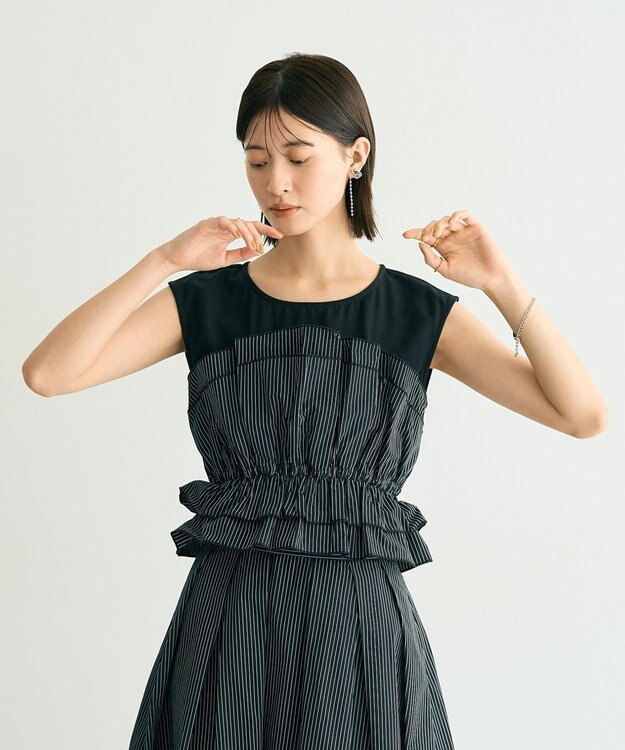 YECCA VECCA ビスチェドッキングブラウス Dot