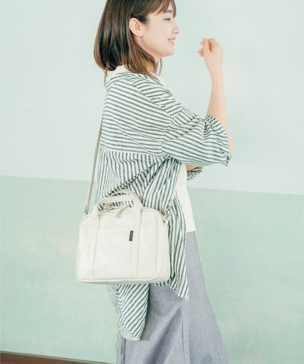 YUSHI 【本革/2way】NUANCE - BOSTON SHOULDER 本革 ボストンショルダー ホワイト