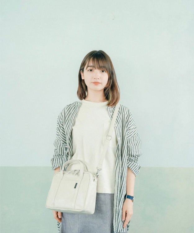 YUSHI 【本革/2way】NUANCE - BOSTON SHOULDER 本革 ボストンショルダー ホワイト