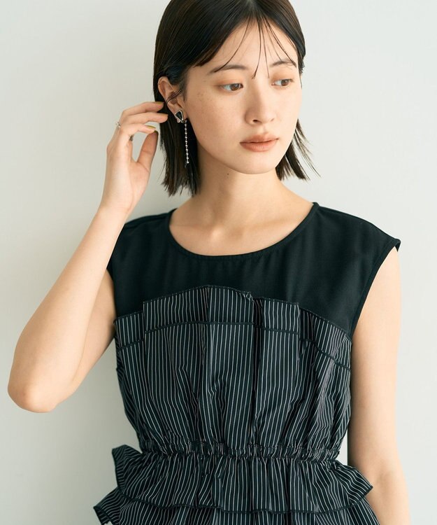 YECCA VECCA ビスチェドッキングブラウス Dot