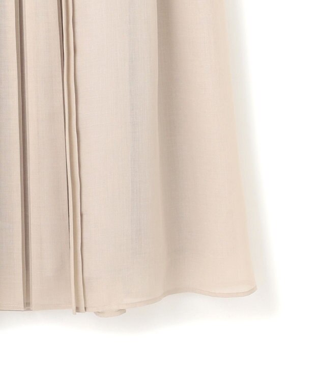 23区 S 【洗える】ソフトシアーフィルム タック スカート ベージュ系