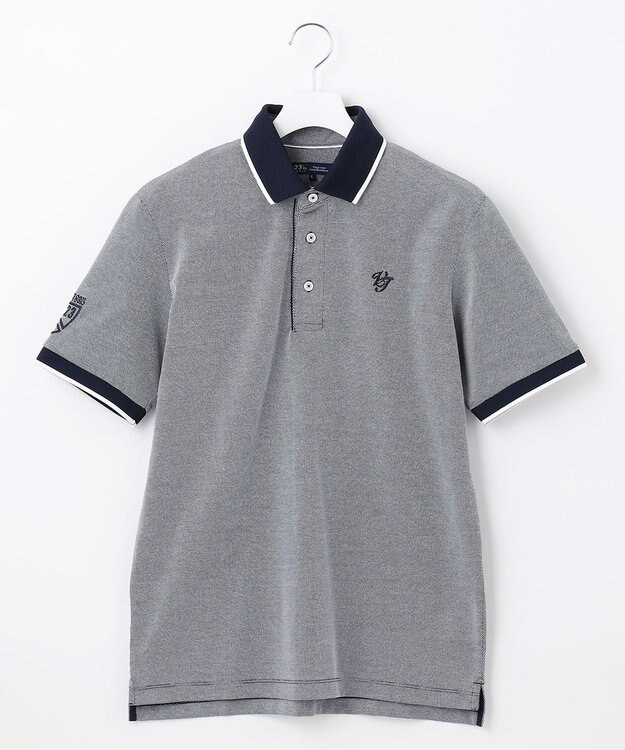 23区GOLF 人気NO.1ポロ【MEN】ピラミッドカノコ 半袖ポロシャツ ネイビー系4