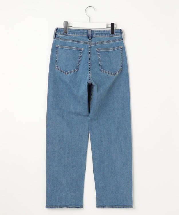 J.PRESS LADIES S 【洗える】BASIC STRETCH DENIM ボーイフィット パンツ ダルブルー系
