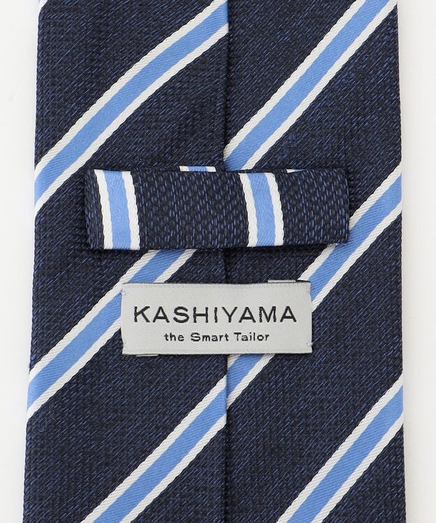 KASHIYAMA KASHIYAMAオリジナル【JAPAN MADE】レジメンタルネクタイ ブルー