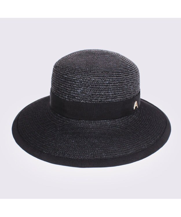 ATRENA ＳＴＲＡＷ　ＬＯＮＧ　ＢＲＩＭ　ＨＡＴ ブラック