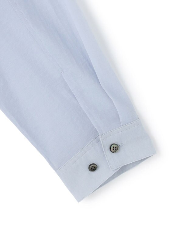 23区 【先行予約】ナイロンコットンシアーボイル ドロストシャツ サックスブルー系